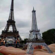 Quebra-cabeça Metálico 3D, Modelo de Montagem DIY, Quebra-cabeça de Aço Inoxidável, Modelo de Arquitetura, Sem Necessidade de Cola, Presente de Natal, Ornamento Decorativo, Estátua da Liberdade, Big Ben, Farol, Golden Gate Bridge, Torre de Pisa, Edifício Chrysler