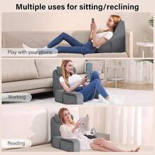 ENITYA Reading Pillow Sitting In Bed Adult, 19 Back Support Pillow Bed Sitting Up, Backrest Cushion Reclining,Gaming,Resting,Watching TV In Couch Or Floor, Wedge With Arms, Medium()