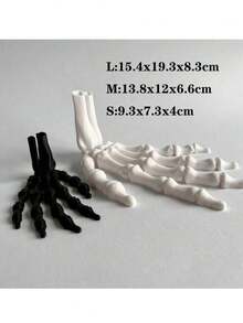 2 cái/cặp đồ trang trí bàn tay bộ xương, mô hình bàn tay Halloween có khớp chuyển động, đồ trang trí phong cách Gothic, đồ trang trí chậu cây Halloween, đồ trang trí sân vườn ngoài trời - Nhiều màu - Xem 9