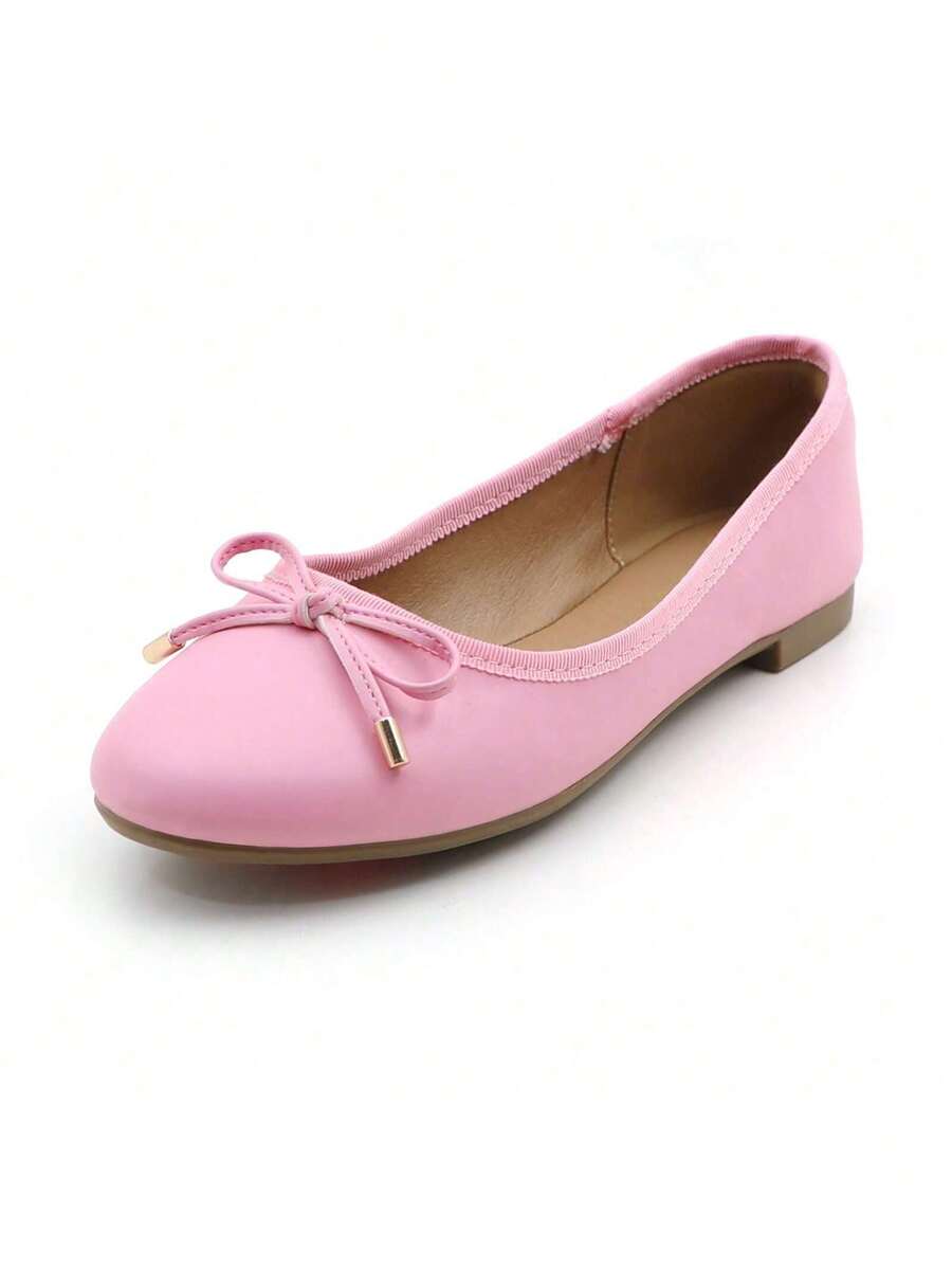 Womens Low Block Chunky Heels Pink Pumps Ladies Dress Shoes Round Toe Comfortable Office Slip On Shoes ROUDI-1 - Pink - View 1
