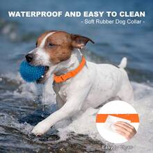 PVC wasserdichtes, geruchsresistentes, rostfreies Hundehalsband mit verstellbarer Schnalle, geeignet für kleine, mittlere und große Hunderassen