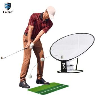 Caiton Set di reti da golf Caiton - Attrezzatura per l'allenamento del golf, strumenti ausiliari per il golf, un set di reti da chip da golf che possono essere installate facilmente in 30 secondi. Adatto per uso interno ed esterno, è uno strumento pratico per l'allenamento del golf e anche uno strumento di allenamento per golfisti principianti e avanzati.
