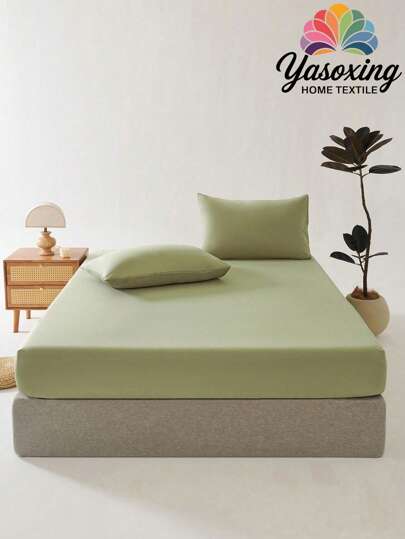 1 قطعة ملاءة مطاطية من القطن 100% بلون أخضر نعناعي، واقي للمرتبة، ملاءة مطاطية، ناعمة ومنفذة للهواء، تناسب أسرة التوأم والكامل والملكي والملكي الكبير - تصميم جيب عميق يصل إلى 11.8 بوصة، مستلزمات سرير الجامعة، ضروريات العودة إلى المدرسة