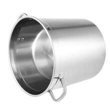 35L Large Deep Cooking Stock Pot Stainless Steel 201 With Lid Multifunctional - Silver - View 9