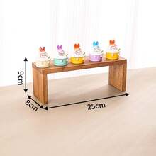 Elevadores rectangulares de madera para exhibición de joyas, elevadores de exhibición de madera, accesorios de escaparate, soporte de exhibición desmontable para manualidades - madera S - Ver 13