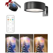 1/3/6pcs Wireless Metal Wall Art Battery-Powered LED Picture Lights, Wall Light, Fairy Lights, Lamps, Night Light, Book Light, With Magnetic Wireless Wall Lamp,Floor Lamp - Adjustable Color Temperature, Timer, Remote And Press Control - Perfect For Gallery, Stairs, Corridors, Bedroom Decoration, Interior, Living Room, Party Decorations, Birthday Decorations, Home Decor, Room Decor, Christmas Decorations 150mAh Remote Control