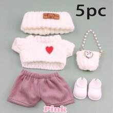 适用于拉布依娃娃衣服服饰毛衣配饰靴子拉布依秋冬毛衣套装1代2代娃娃通用配件，E鞋雨靴，1代鞋子 - 彩色 - 查看 4