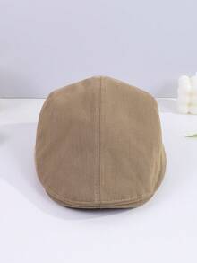 1 件女士纯色宽边时尚百搭连帽贝雷帽，适合情侣休闲日常穿着和外出秋季配饰 - 純色 - 查看 11