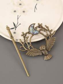 1pc Dragonfly, Owl, Bohemian Totem Vintage Zinc Alloy Hair Clip, All Seasons, Bun Extension, Hair Bun Maker, Bun Hair Piece, Hair Styling Pins, Pins For Hair, Bobby Pins, Hair Accessories, Head Accessories - Multicolor - View 19