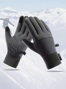 Męskie zimowe, ciepłe rękawiczki rowerowe, modne, męskie, antypoślizgowe, ocieplane rękawiczki, odpowiednie do uprawiania sportu, jazdy na nartach i biegania