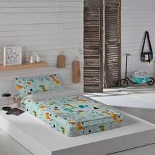 Naturals COOL KIDS - 羽絨被套 - ✅ 2-5 天送達 ✅ - 無需填充 - 100% 純棉 - 超柔軟 - 25 種款式可選 - Bed 90 - 西班牙製造 - 蜥蜴 - 查看 1