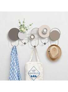 Appendiabiti moderno con mensola da parete, portachiavi da parete, appendiabiti in metallo per arte murale, adatto per soggiorno, ingresso, bagno