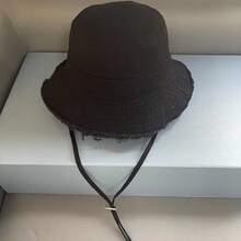 韩版磨边渔夫帽，适合夏季户外徒步防晒 - 黑色 - 查看 11