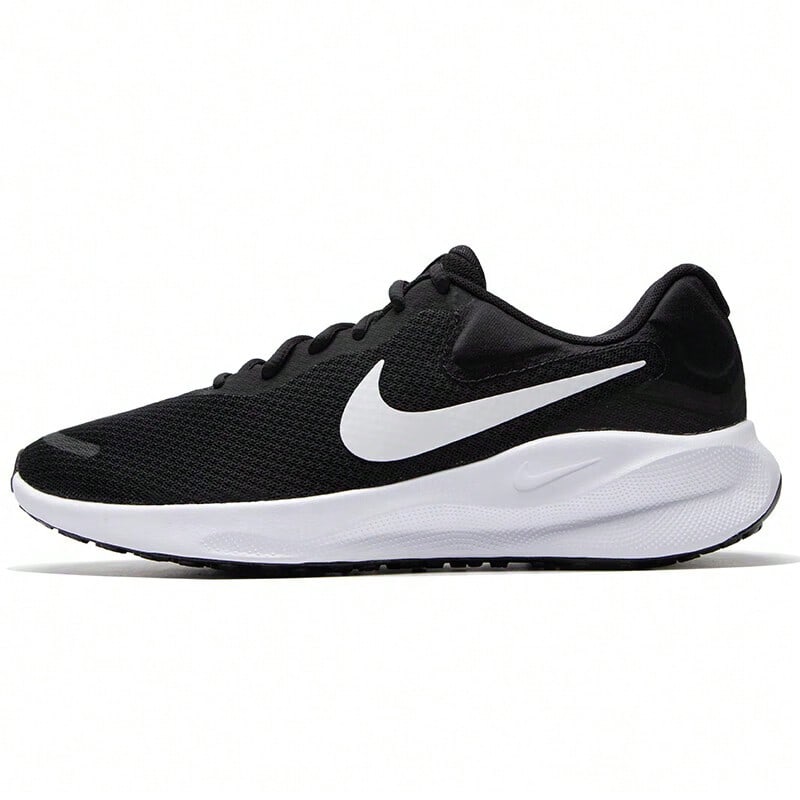 Nike Men's Revolution 7 Lightweight Comfortable Cushioned Casual Running Shoes FB2207-001 - Black and White - View 1