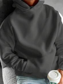 Hooded Sweatshirt Black Optic Texas Logo Print For Gaming Enthusiasts - Grey - View 4