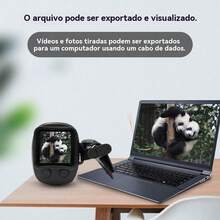 Monóculo de visão noturna para caça, acampamento e observação da vida selvagem, e câmera de vigilância IP54 à prova d'água com infravermelho de 7 níveis e visão noturna ajustável - Preto - Visão 3