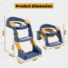 SUN YEE Potty Trainer Toilet Seat Chair Kids Toddler W/ Ladder Blue - Màu xanh lam - Xem 8