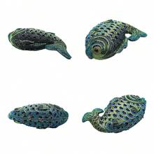 Women Mini Fish Evening Clutch Rhinestone Purse Sparkling Handbag For Wedding Party Banquet - 墨綠色 - 查看 5