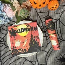 20 piezas de servilletas de papel coloridas para fiesta de Halloween, de 13*13 pulgadas, 2 capas, para restaurante y fiesta de hotel, con estampados de castillo, calabaza, murciélago, fantasma y telaraña, decoración para fiesta de Halloween, servilletas de papel desechables para Halloween