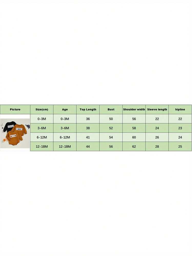 Baby Boy Girl Halloween Romper Pumpkin Letter Crew Neck Long Sleeve Sweatshirt Jumpsuit Cute Fall Clothes - Yellow - View 8