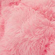 MRATIONFluffy Faux Fur Pink Comforter Cover Set Queen - Ultra Soft Plush Pink Bedding Sets 3 Pieces (1 Fluffy Duvet Cover + 2 Faux Fur Pillow Case) Cute Bed Set (Light Pink, Queen) - Baby Pink - View 6