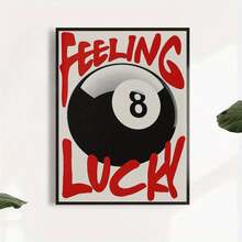 1 件复古 8 球台球印刷帆布海报、复古装饰墙艺术、时尚购物车海报、黑白美学印刷墙艺术，适用于公寓、客厅、卧室装饰、礼品海报 - 多色A - 查看 7