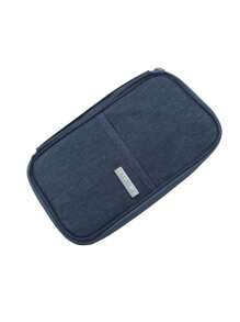 1 pieza Bolsa para pasaporte, titular de pasaporte y tarjeta, funda protectora impermeable, bolsa de almacenamiento de viaje, bolsa multiusos para documentos en el extranjero