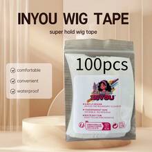 Cinta adhesiva para pelucas INYOU de doble cara, resistente al agua, para pelucas con encaje frontal. Cinta adhesiva de agarre fuerte y transparente para pelucas con encaje, tupés y postizos