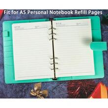 A5 PU Leather Binder Cover With Magnetic Buckle Closure, 6 Ring Personal Notebook For Organizing Planner Refill Pages, Photo Card Sleeves, Multi-Functional Card Collector-826103 - 綠色 - 查看 6