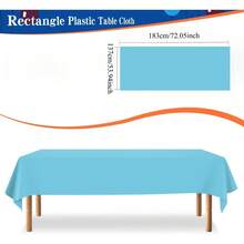 6 pachete de fețe de masă din plastic de unică folosință, fețe de masă dreptunghiulare și fețe de masă din plastic, albastru regal, pentru o petrecere