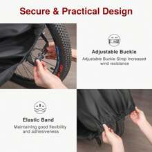 自行车罩适用于 1 或 2 辆自行车户外防水自行车罩防雨防晒防紫外线防尘防风带锁孔适用于山地公路电动自行车重型自行车