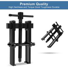 Herramienta extractora de rodamientos dedosmandíbulasdeacero al carbono, extractor de poleas de bomba ajustable, para Volante automotriz(6 pulgada) - Negro - Ver 6