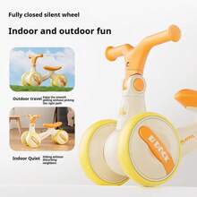 Andador e Brinquedo de Montaria B.Duck Baby - Carro de Empurrar Ajustável com 4 Rodas Anti-Tombamento, Certificado CE para 12-36 Meses (80-110cm), Capacidade de 25kg, Presente de Primeiro Aniversário/Natal