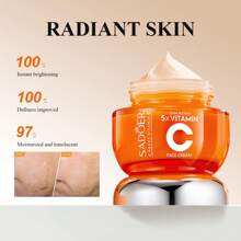 6-Piece Hydrating Skincare Set With Vitamin C & Niacinamide,Tk Face Care Kit Includes Toner, Serum,Cleanser,Moisturizer, Eye Cream & Body Lotion | Unique Gift For Women - Orange - View 9