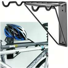 Gr8 Home Wall Mounted 2 Bike Bicycle Cycle Storage Mount Rack Hook Holder Hanger Garage - Black - View 1