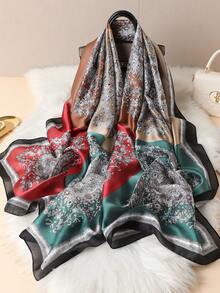 1 chiếc khăn in hoa thanh lịch chống nắng ngoài trời lãng mạn cho hoạt động ngoài trời và du lịch Bandana, dây buộc tóc, dây buộc đầu lý tưởng để tô điểm cho vẻ ngoài của bạn - Nhiều màu - Xem 1