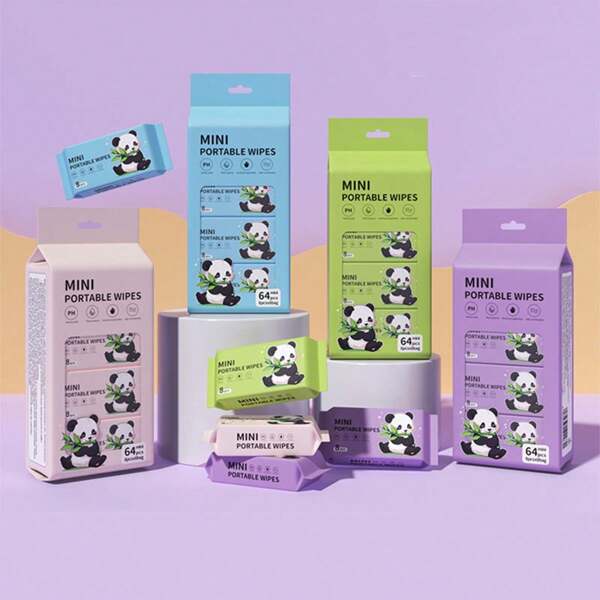 1/2/4/8/48 Paquetes de toallitas húmedas portátiles y mini, toallas húmedas desechables sin alcohol, adecuadas para hombres y mujeres, apropiadas para salir y viajar, herramientas de limpieza facial.