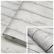 1 卷白色复古木纹接触壁纸 17.7 英寸 X 39.3/118.1/196.8 英寸 防油防潮抗皱自粘乙烯基壁纸适用于厨房浴室衣柜和家具翻新 - 黑與白 - 查看 2