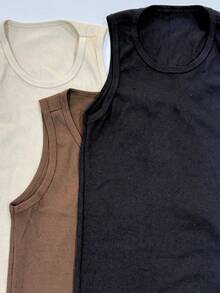 Kit 3 Premium American Gringa Ribana Style Street Tank Top Father's Day Gift - Đen, nâu và be - Xem 3