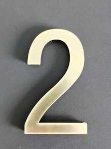 1 Pieza Letras y números decorativos cúbicos de oro 3D autoadhesivos y removibles de acrílico para decoración del hogar. Incluye respaldo adhesivo de alta adherencia sin rastros, instalación sin herramientas, fácil de pegar en metal, madera y otro tipo de puertas.
