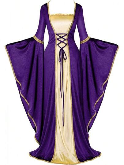 Traje de Renacimiento para Mujer Vestido Medieval de Terciopelo Negro Vestido de Hada Irlandesa para Boda Fiesta Temática de Cosplay de Halloween Estilo Renacentista