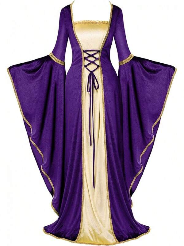 Traje de Renacimiento para Mujer Vestido Medieval de Terciopelo Negro Vestido de Hada Irlandesa para Boda Fiesta Temática de Cosplay de Halloween Estilo Renacentista
