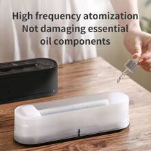 جهاز نشر الروائح الأساسية بالموجات فوق الصوتية بإضاءة لهب ملون سعة 260 مل، جهاز نشر الروائح العطرية، جهاز نشر الزيوت الأساسية المحمول بمنفذ USB، مرطب الهواء