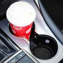 2pcs Black Round 3d Pattern Silicone Non-Slip Cup Holder Coaster For Car With Water & Dust Resistant Features - Suitable For Cars