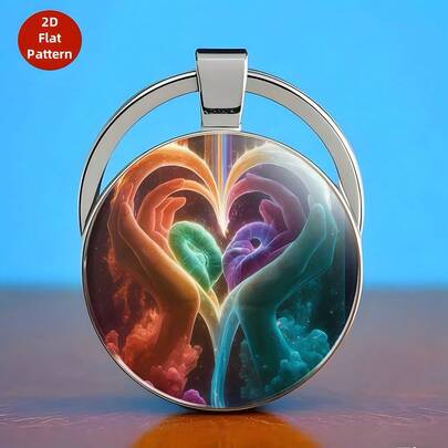 1 件钥匙扣，新款时尚个性化形状钥匙扣吊坠，适合节日期间赠送朋友的礼物和小礼品