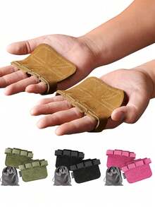 Guantes de vaca antideslizantes con almohadillas de tela tejida antideslizante, adecuados para entrenamiento de fuerza, gimnasia y dominadas, proporcionan protección para la palma para actividades de fitness y deportes. Accesorios de fitness, deportes, gimnasio, entrenamiento en casa, guantes de fitness para mujeres, guantes de boxeo, guantes de fitness, guantes de gimnasio, guantes de fitness para hombres