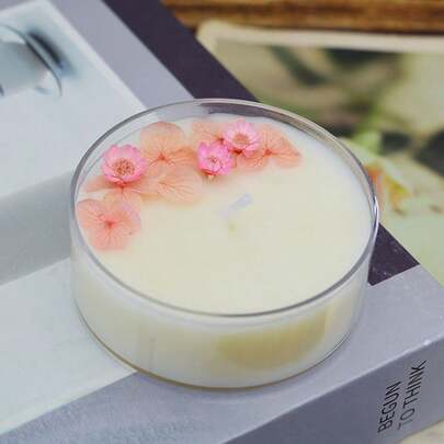 1개 순수 수제 말린 꽃 아로마테라피 양초, 고급스럽고 우아하며 분위기를 조성하고 신경을 진정시키며 방 장식, 침실, 거실, 욕실, 친구 선물, 생일 파티 장식, 휴일 선물에 적합합니다.