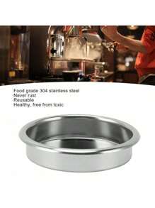 1pc Coffee Machine Blind Filter, 51/54/58mm Stainless Steel Back Flush Insert Blind Filter, Espresso Machines Cleaning Disc, Place Into Portafilter To Backflush Coffee Machine, Coffee Espresso Machine Cleaning Accessories Back To School