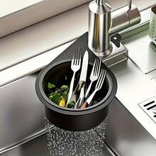 1/3 件天鹅不锈钢水槽滤水篮 - 耐用不锈钢，现代厨房水龙头悬挂收纳架，高效废物管理，厨房排水解决方案 | 现代厨房配件 | 耐用金属篮，碗沥水架 - 彩色 - 查看 4