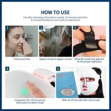 Foreverlily Rechargeable LED Face Mask With 270 Beads - 7 Color Modes, USB Powered, Perfect Mother's Day Gift & Valentine's Day Gift For Mom - White - View 7